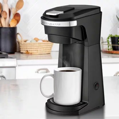 1-Cup 2 In. 1 Single Serve Coffee Maker-Automatic Compact Mini 2-Way Espresso Machine Black CMK42B