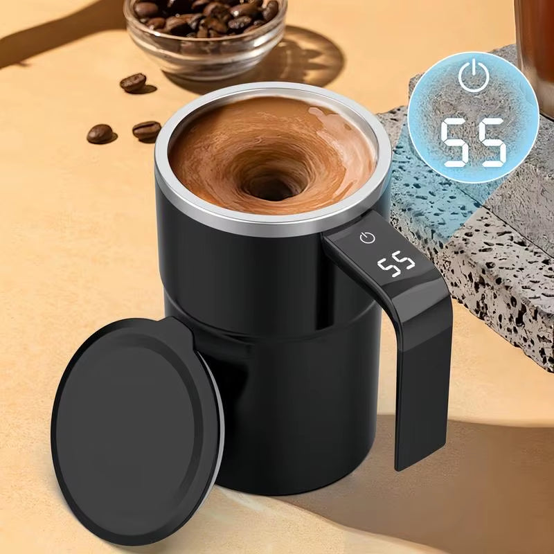 New USB Rechargeable Automatic Magnetic Cup Electric Coffee Self Mixing Mug IP67 Waterproof Food Safe 380ML Coffee Mug for Tea