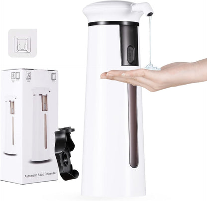 Automatic Soap Dispenser, Touchless Soap Dispenser Hand Soap Dispenser for Bathroom Waterproof Base Wall Mount Kitchen Soap Dispenser for Kitchen Sink,11.8Oz/350Ml(White)