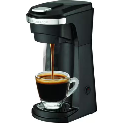 1-Cup 2 In. 1 Single Serve Coffee Maker-Automatic Compact Mini 2-Way Espresso Machine Black CMK42B