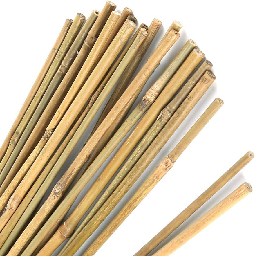 20PC 1.33'/16 Inch Natural Plant Stakes Garden Stakes Bamboo Sticks for Outdoor and Indoor, Potted Tomato Plant Support