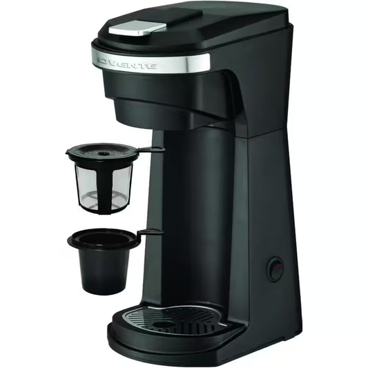 1-Cup 2 In. 1 Single Serve Coffee Maker-Automatic Compact Mini 2-Way Espresso Machine Black CMK42B