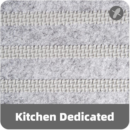 Color G Kitchen Rugs, [17"X29"+17"X79"] Kitchen Rug Set 2 Piece, Kitchen Runner Rug Kitchen Rugs and Mats Non Skid Washable Kitchen Floor Sink Mat, Comfort Standing Kitchen Rugs, Grey