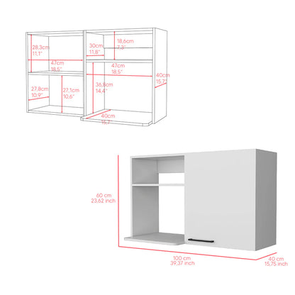 Kitchen Wall Cabinet Burwood, White Finish